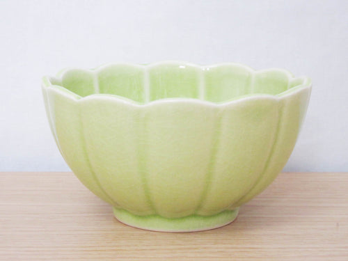 【30%OFF】ヒワ青磁　菊割小丼