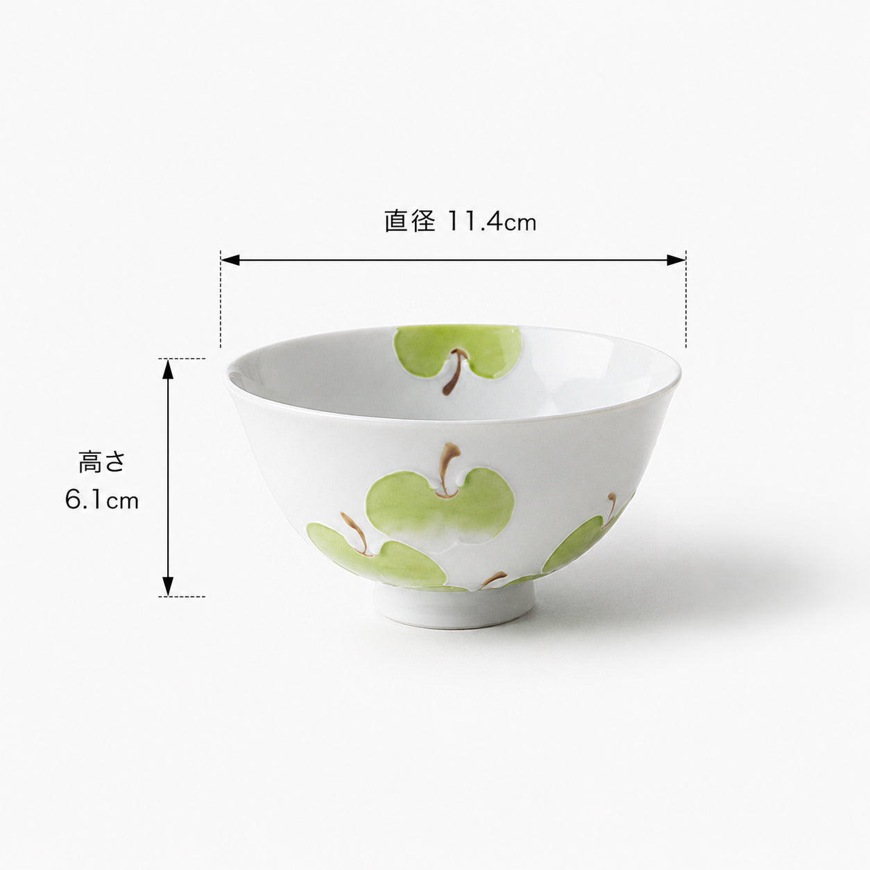 一珍りんご　ご飯茶わん・ゆのみ