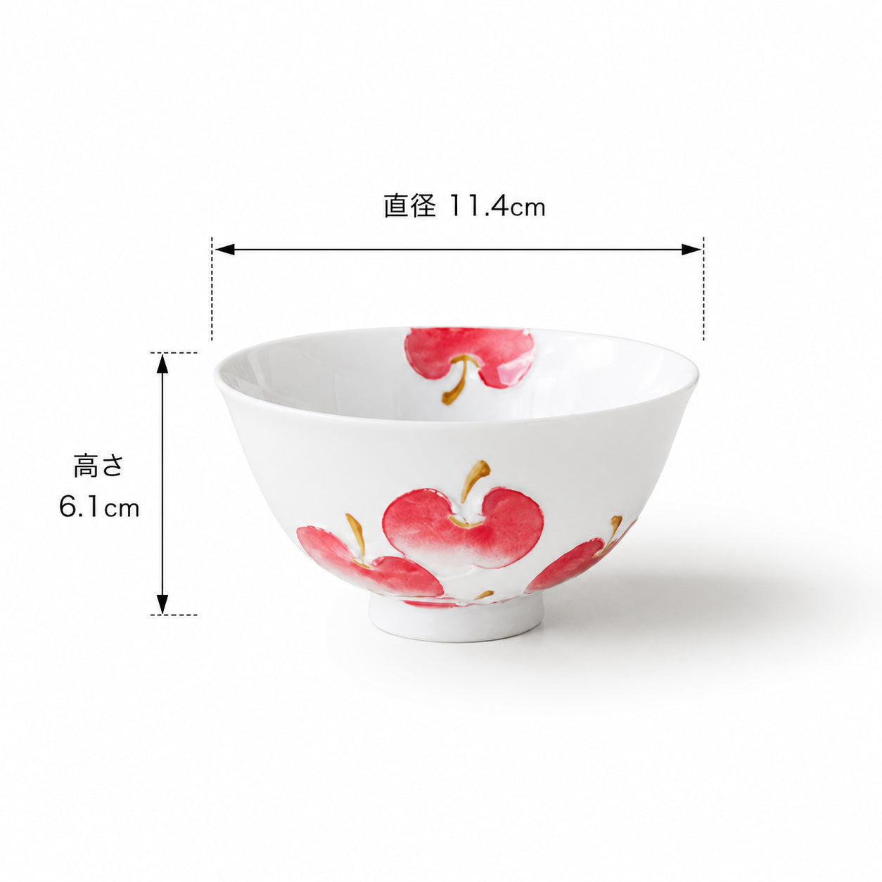 一珍りんご　ご飯茶わん・ゆのみ