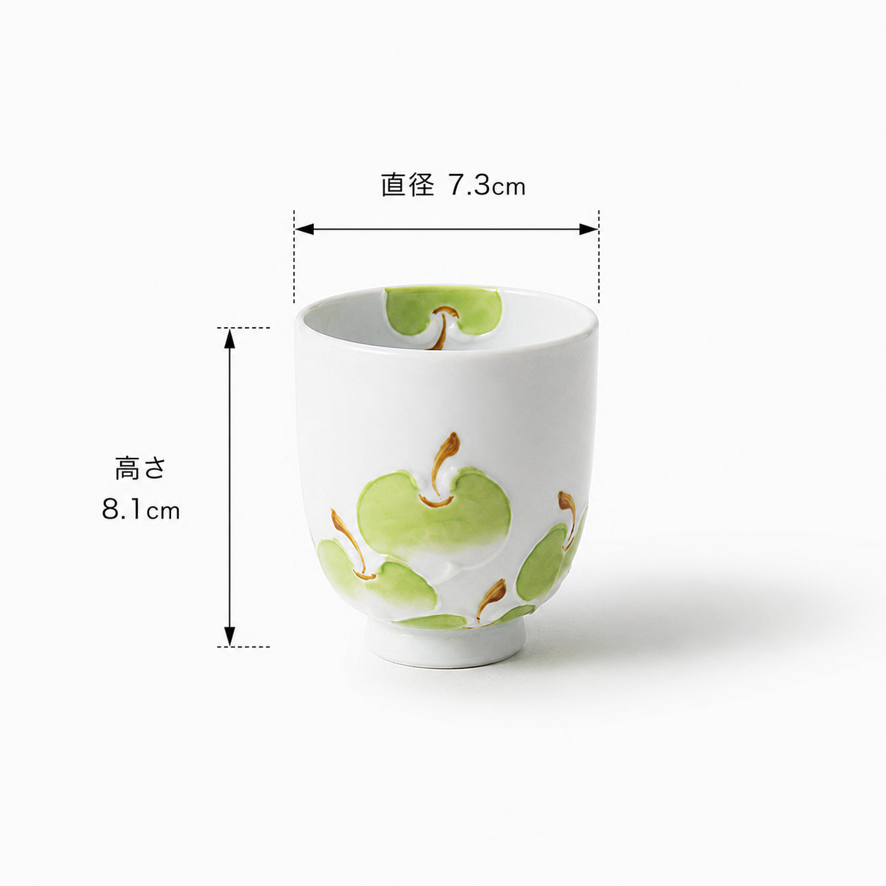 一珍りんご　ご飯茶わん・ゆのみ