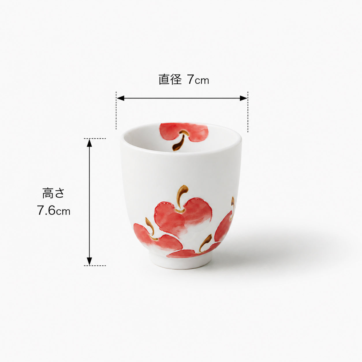 一珍りんご　ご飯茶わん・ゆのみ