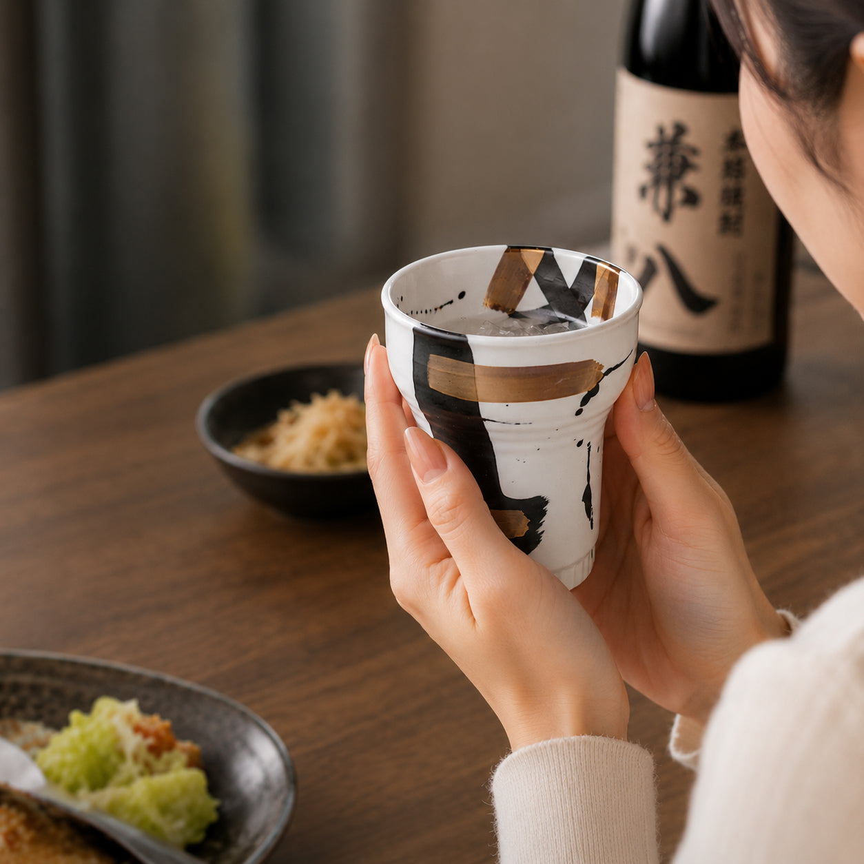 ゼブラ金彩・銀彩（キーポ）　焼酎カップ